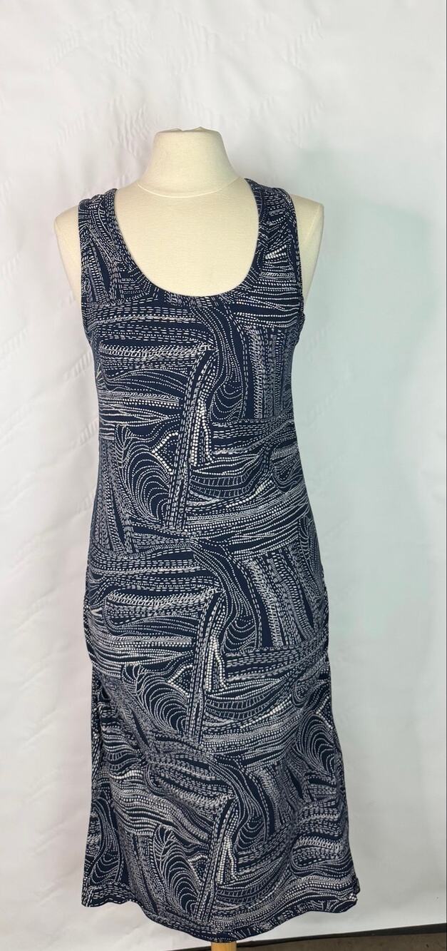 Liz Lange Maternity Navy Print Stretch Dress